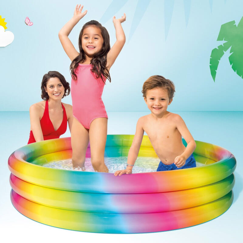 Piscina insuflável Intex 3 aros multicolor 147x33 cm - 288 l