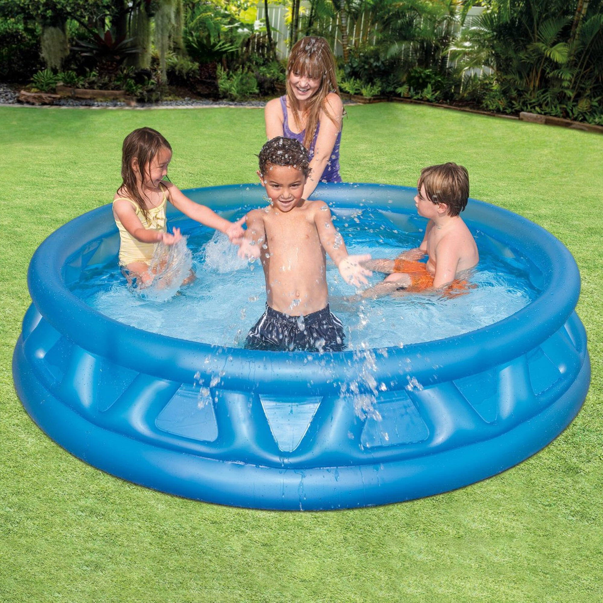 Piscina hinchable infantil con 2 aros y relieve intex 3/6