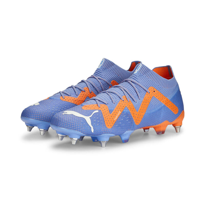 Botas de fútbol FUTURE ULTIMATE MxSG PUMA Blue Glimmer White Ultra Orange