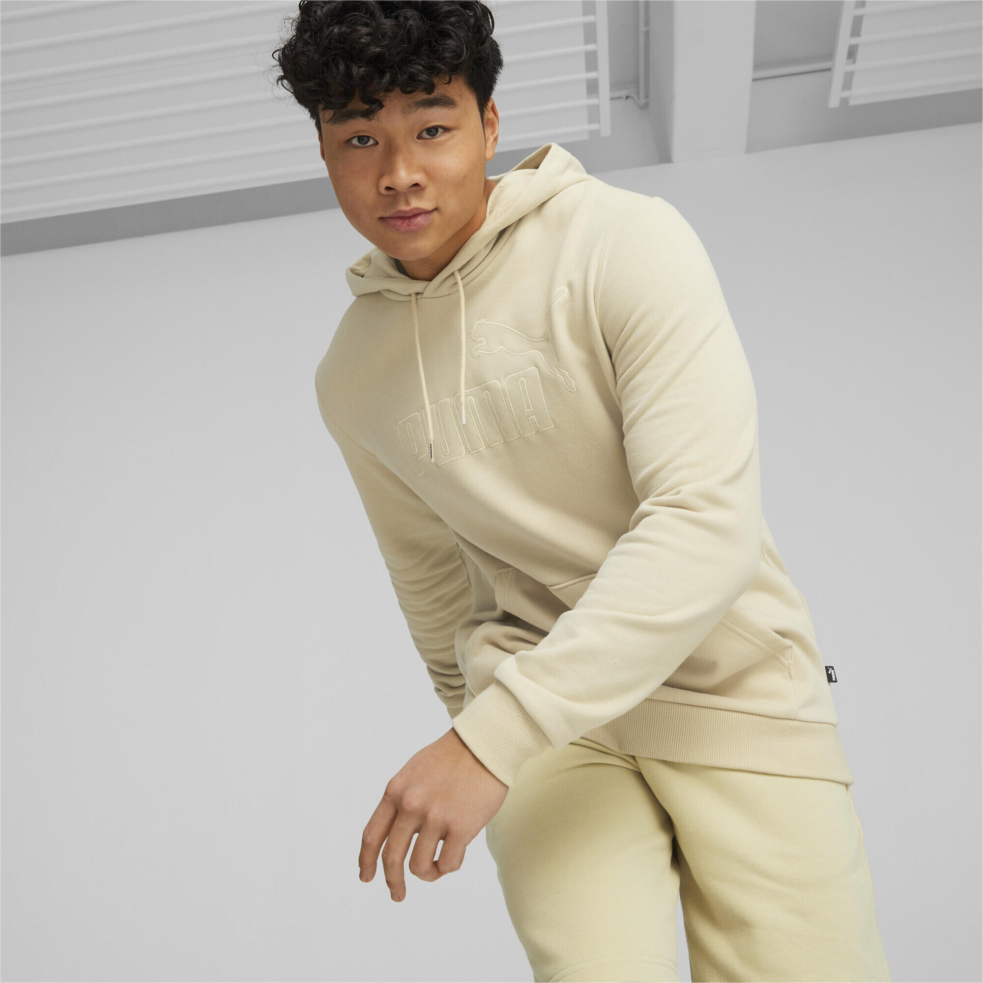Felpa con cappuccio Essentials+ da uomo PUMA Granola Beige 2/6