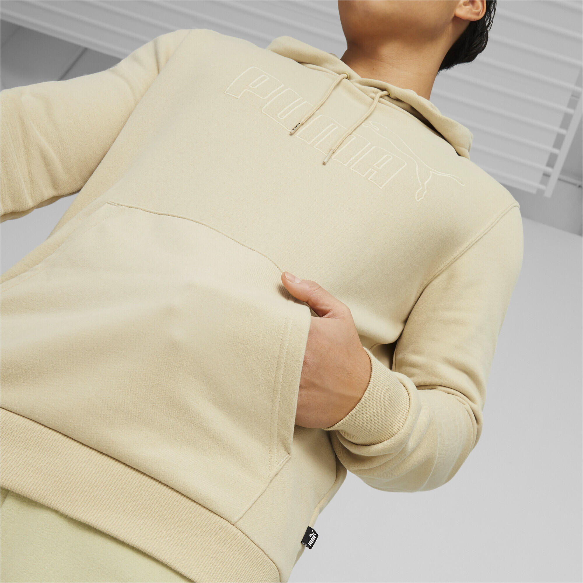 Felpa con cappuccio Essentials+ da uomo PUMA Granola Beige 5/6