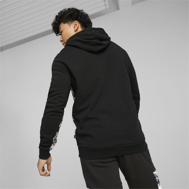 Essentials Block Camo Hoodie voor heren PUMA Black