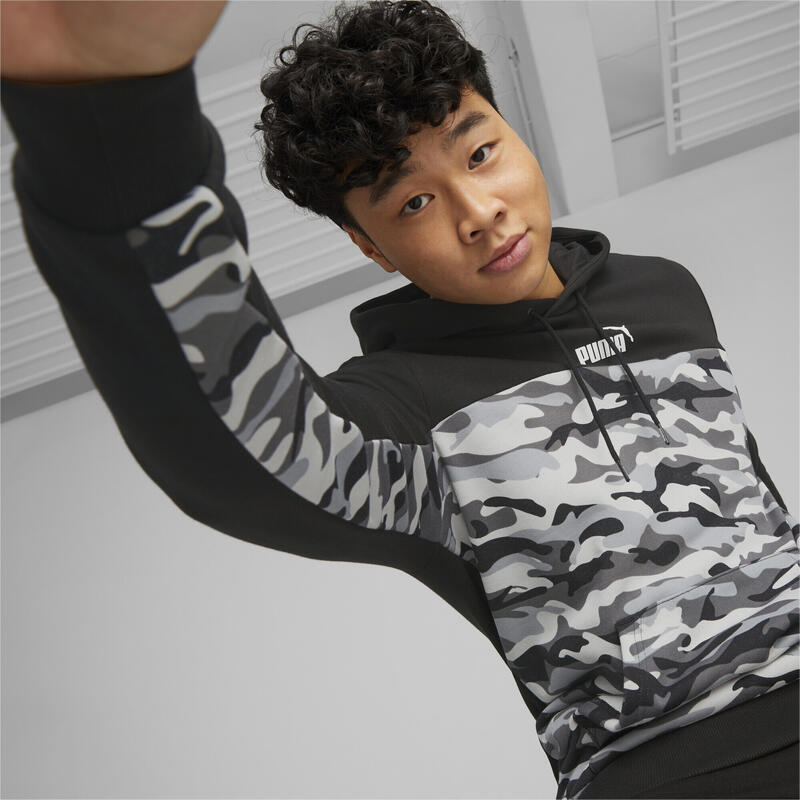 Essentials Block Camo Hoodie voor heren PUMA Black