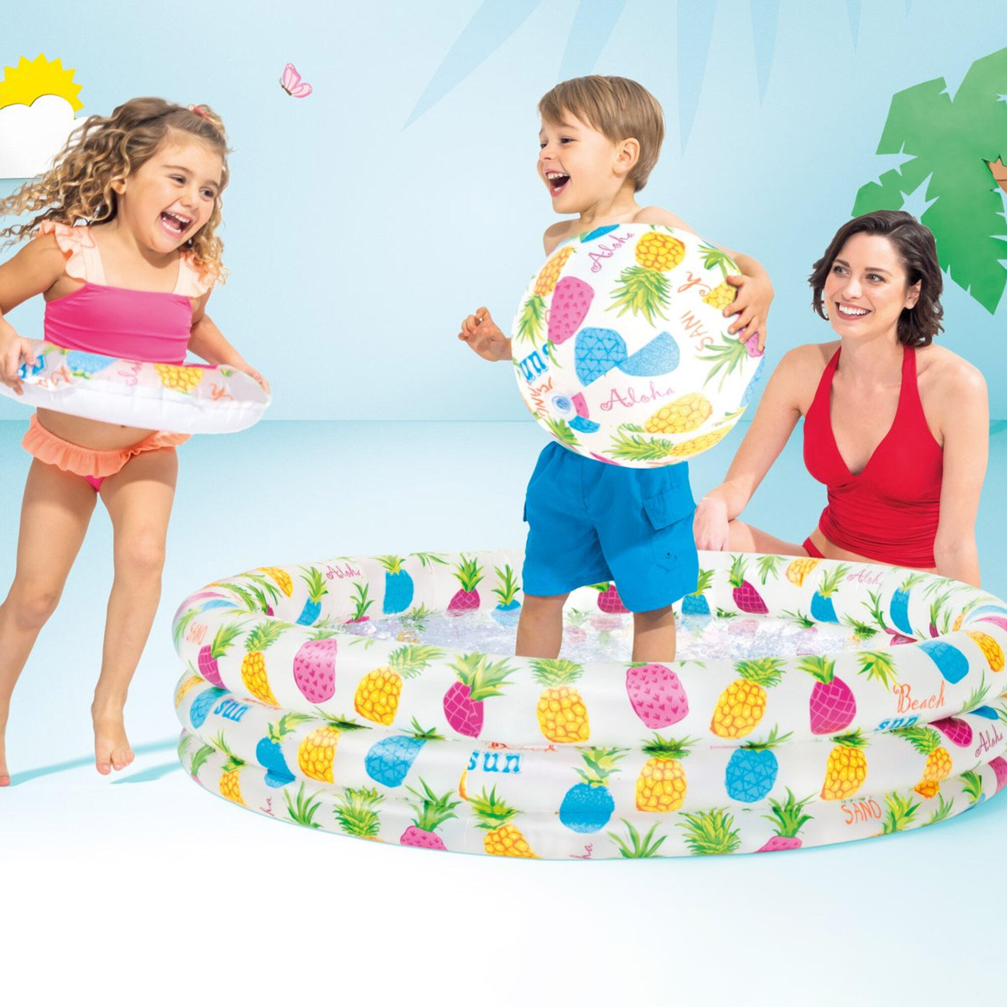 Intex 59469NP - Set Piscina Fantasia con Pallone e Salvagente, 132x28 cm 3/5