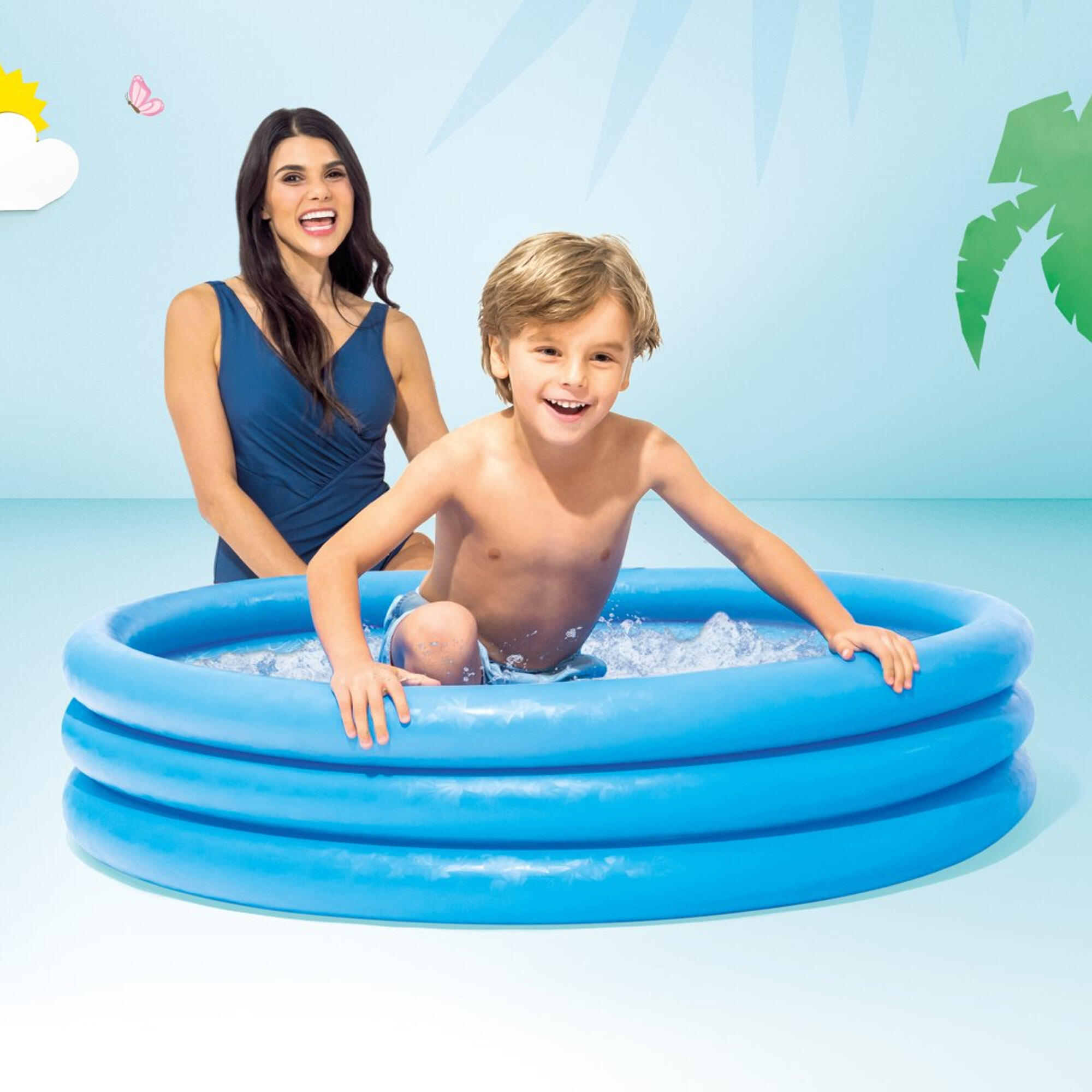 Intex 59416NP - Piscina Gonfiabile Crystal Blu, 114x25 cm 2/4