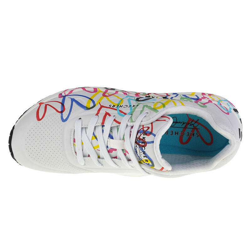 Baskets Femme Baskets Skechers UNO-SPREAD THE LOVE Blanc Blanc Skechers