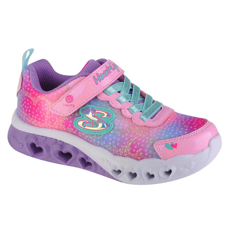 Calçado de caminhada para raparigas, Skechers Flutter Heart Lights