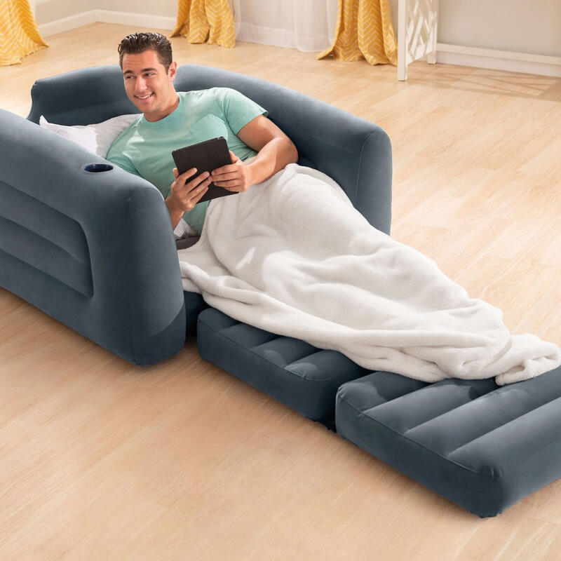 Sillón cama hinchable 2 en 1 Intex 117x224x66 cm