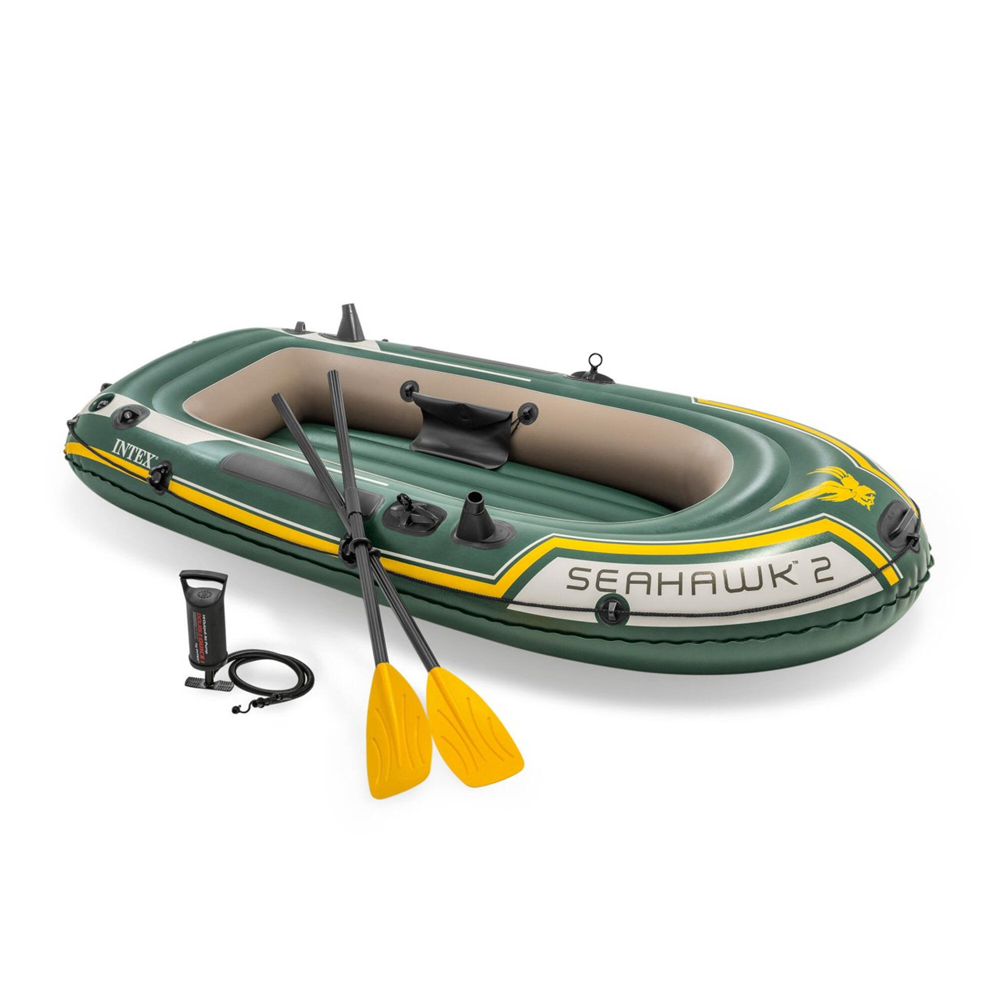 INTEX Intex 68347 Schlauchboot Set Seahawk 2 Ruderboot Angelboot +Paddel Pumpe