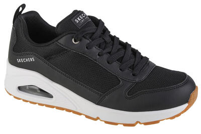 Skechers UNO-INSIDE MATTERS — Zapatillas mujer textil/sintético, Negro/Blanco