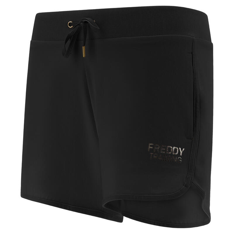 Shorts elasticizzati con tasche interne e fondo stondato