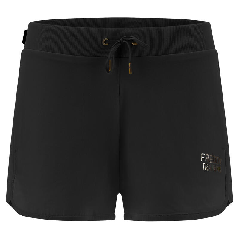 Shorts elasticizzati con tasche interne e fondo stondato