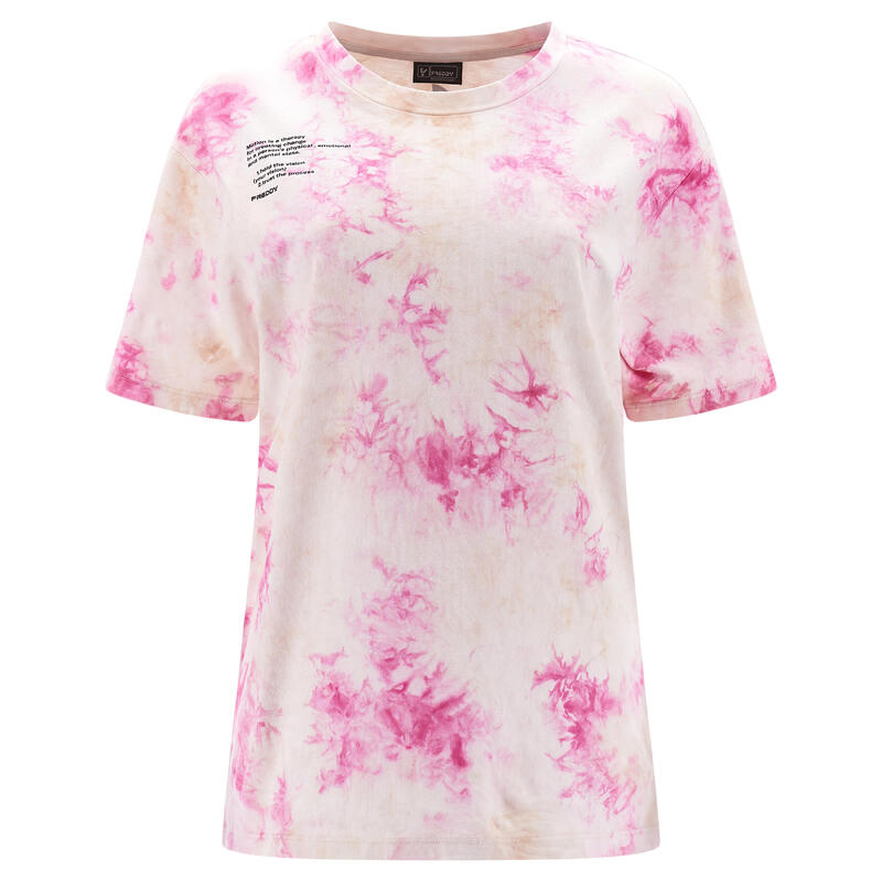 T-shirt in cotone tie dye con stampa lettering PN8268 T-shirt in cotone tie dye con stampa lettering PN8268