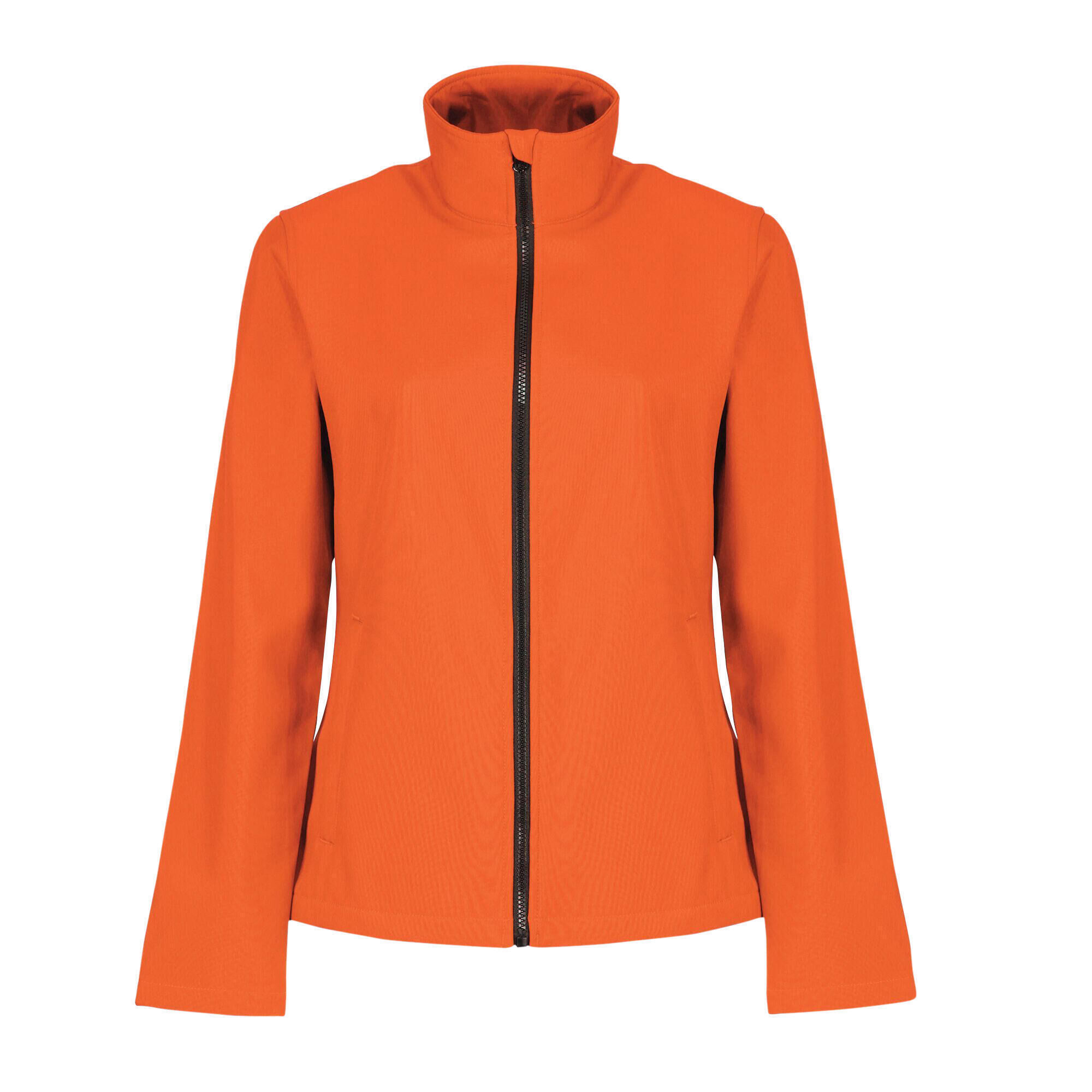 REGATTA Womens/Ladies Ablaze Printable Softshell Jacket (Magma Orange/Black)