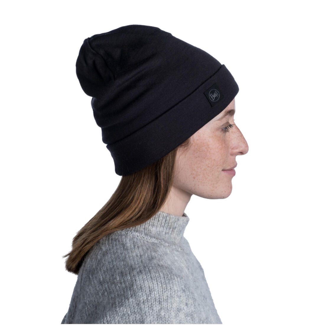 Gorro Merino Heavyweight Unisex Buff Negro 4/7