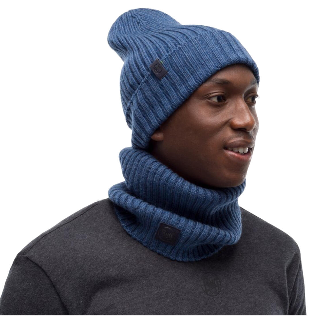 Gorro Knitted Unisex Buff Azul 3/7
