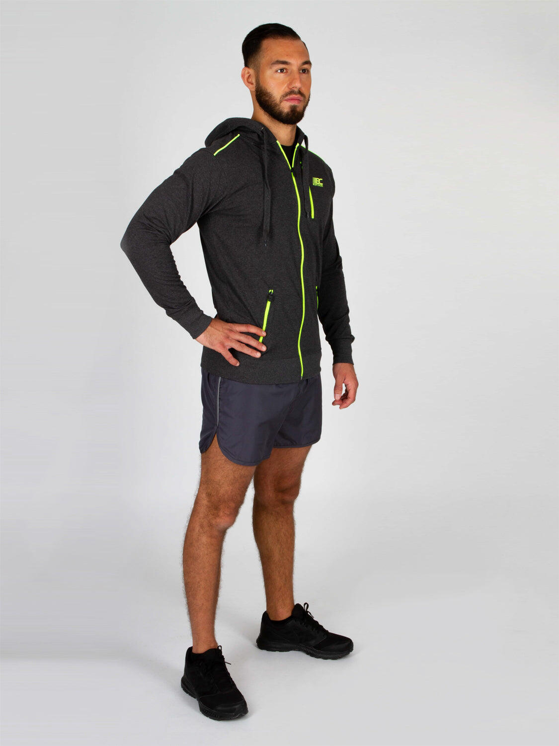 Veste à capuche Homme ULTRASOFT coupe ajustée 87% coton gris 4/7