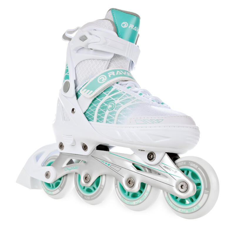 Patines ajustables Cristal Blanco/Menta