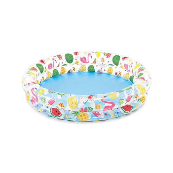 Basen dmuchany ogrodowy dla dzieci okrągły kolorowy Intex 122 x 25 cm