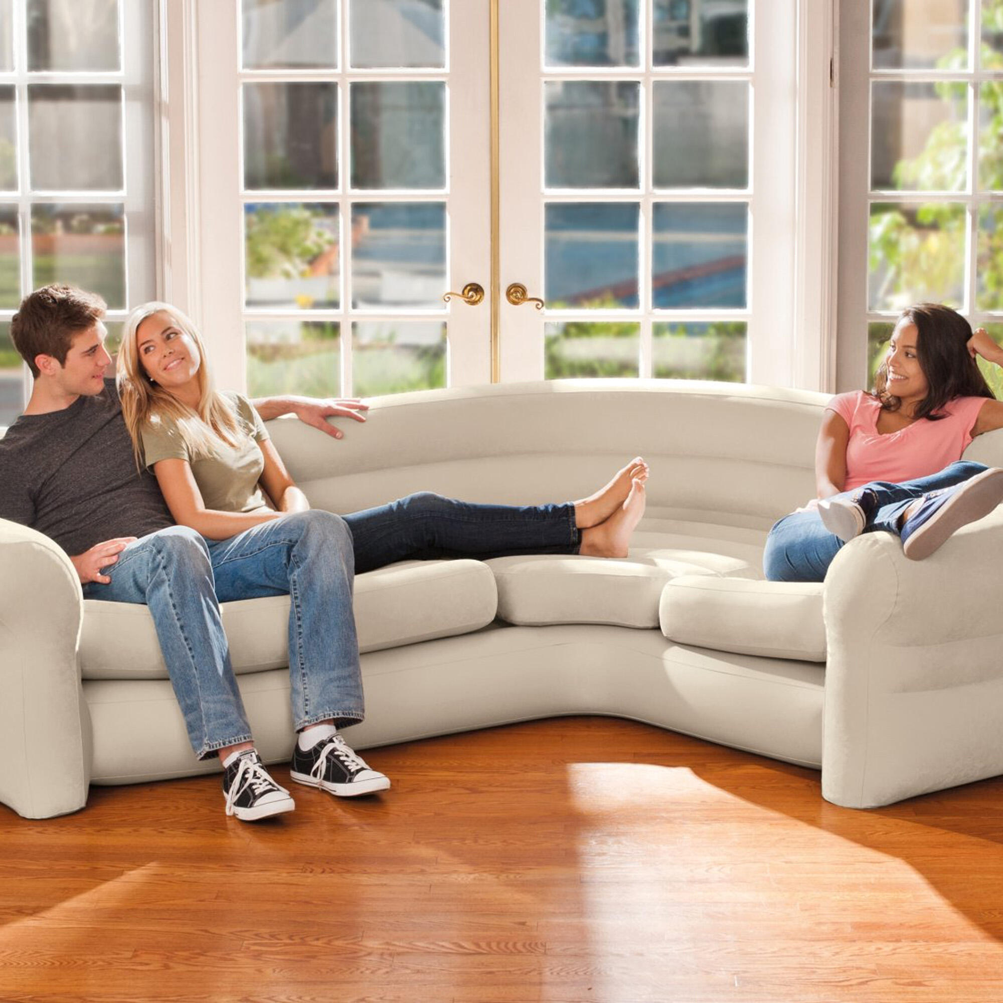 Sofá rinconera hinchable INTEX 257x203x76 cm 3/7
