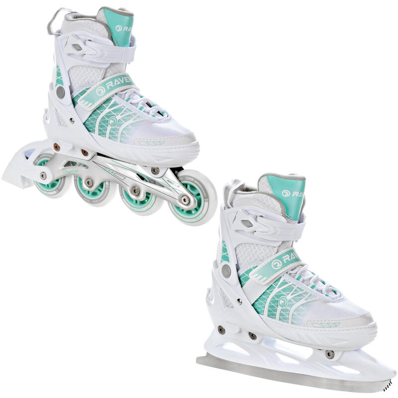 Patines Ajustable 2en1 Crystal White/Mint