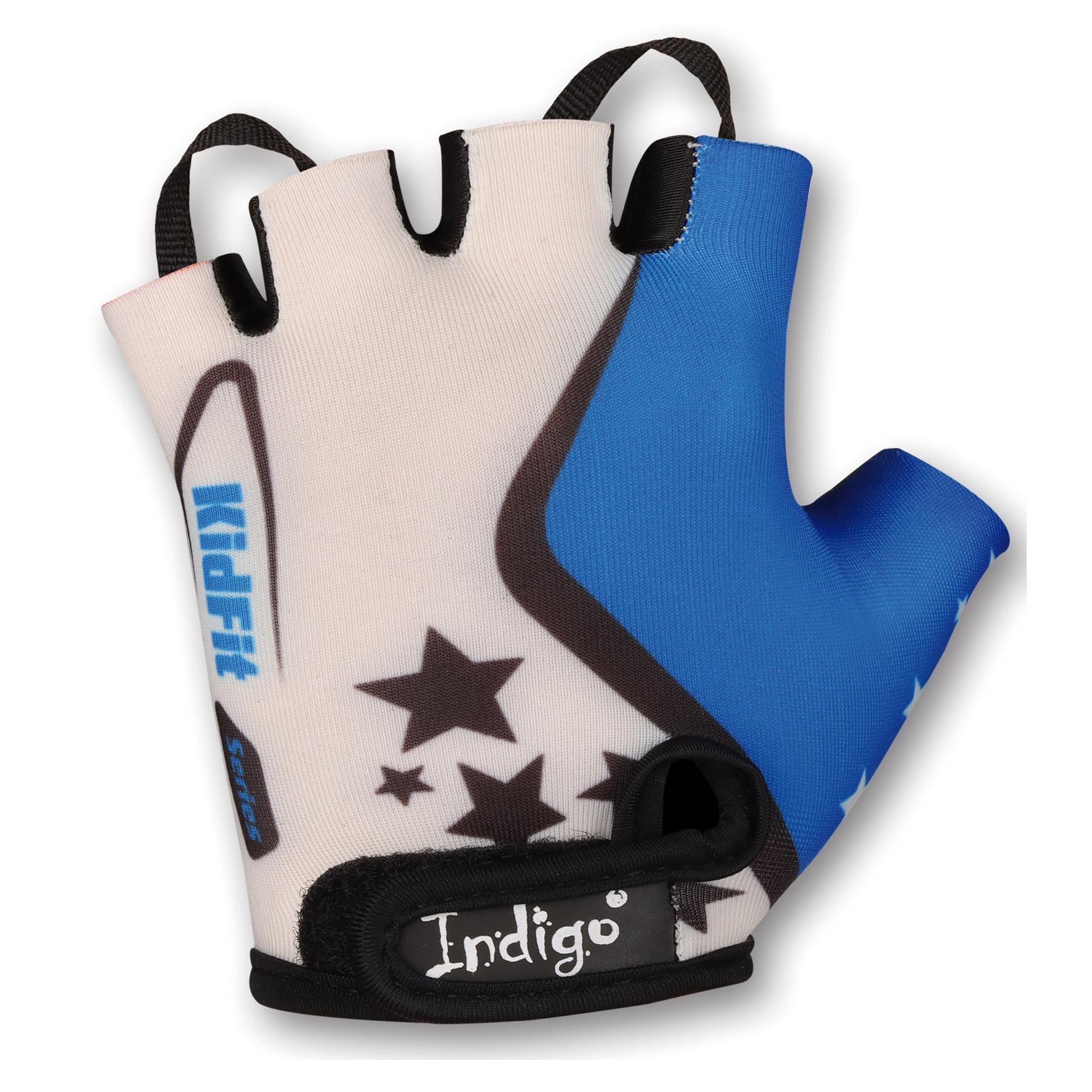 Kinderfietshandschoenen ESTRELLAS INDIGO Wit-Blauw 2/4