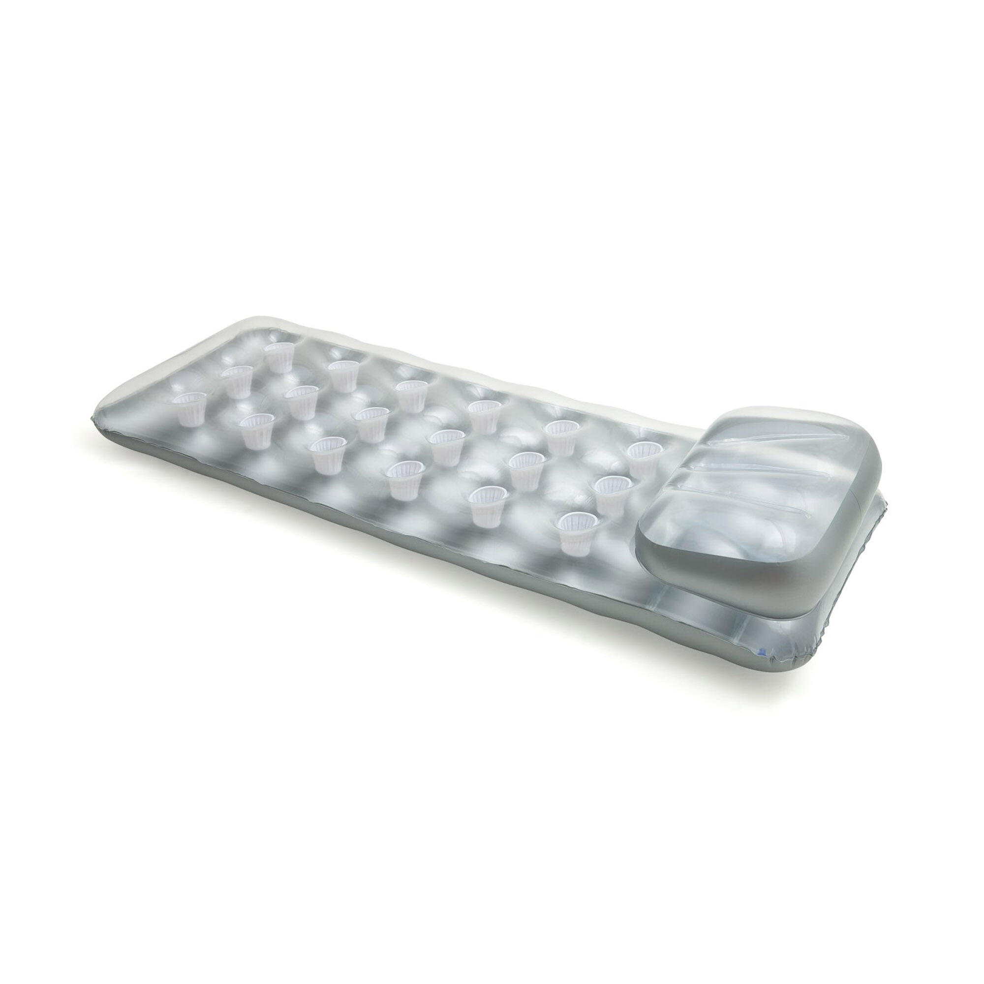 Intex 58894EU - Materassino 18 Buchi con Cuscino, Grigio, 188x71 cm 2/4
