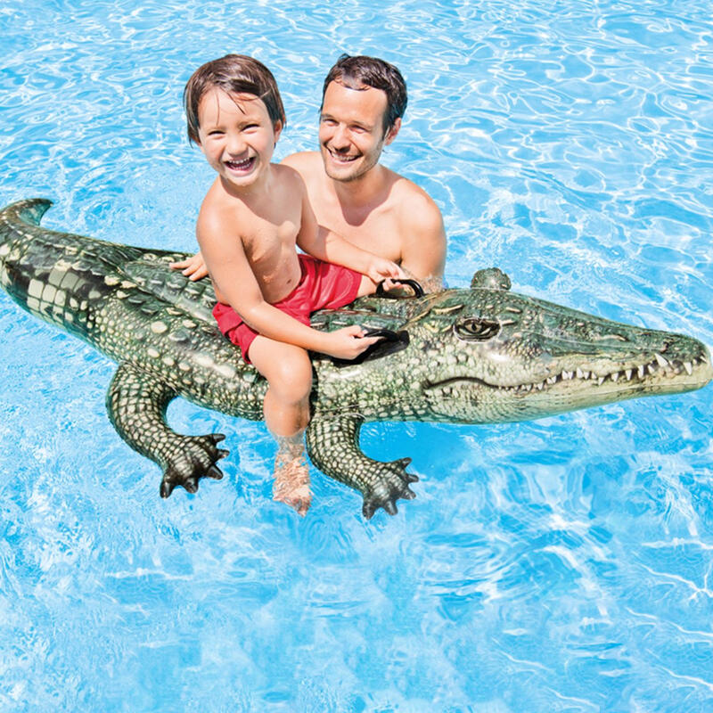 Intex Crocodile Ride-on | Realistic Print | 170x86 Cm