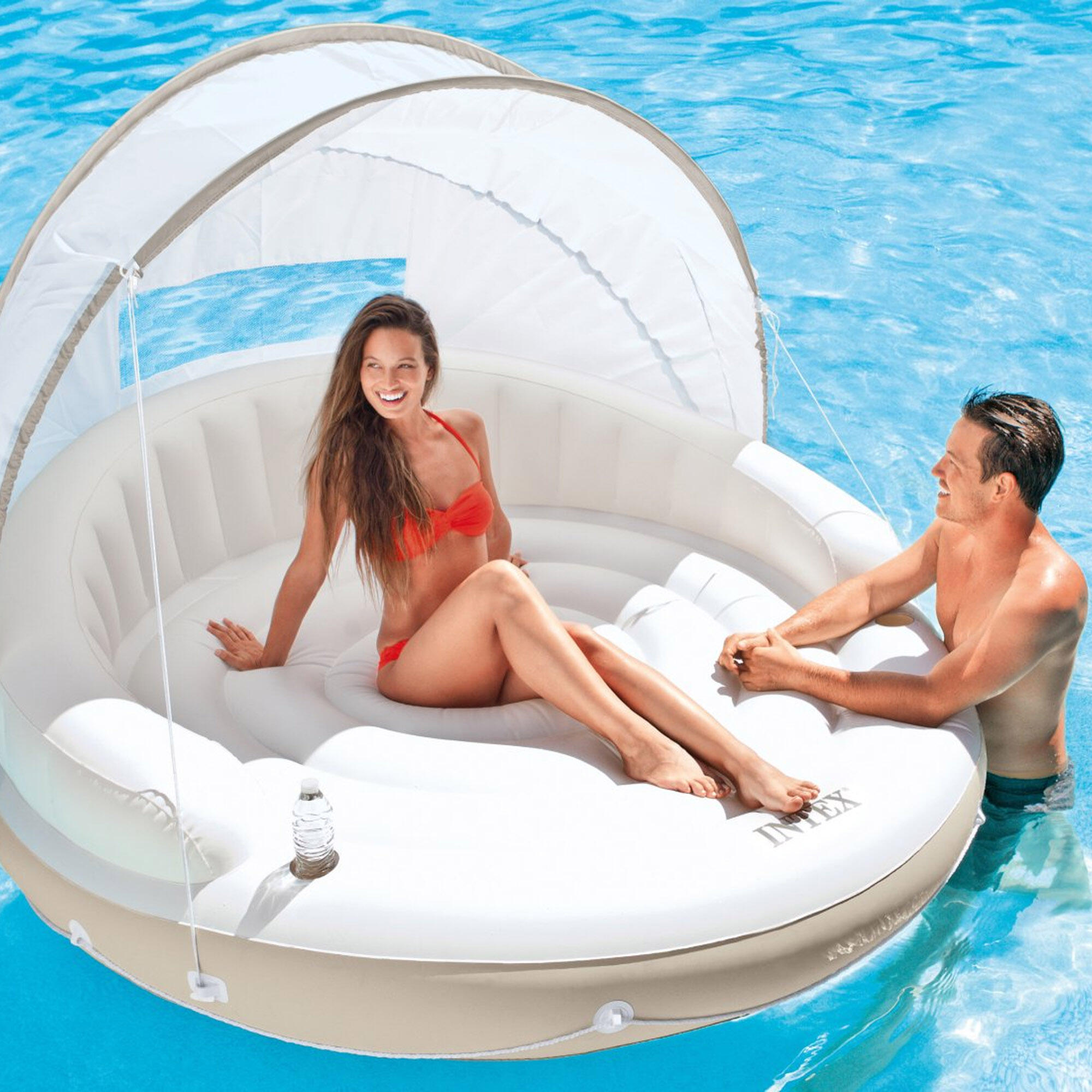 Ilha insuflável intex canopy creme - 199x150 cm 3/7