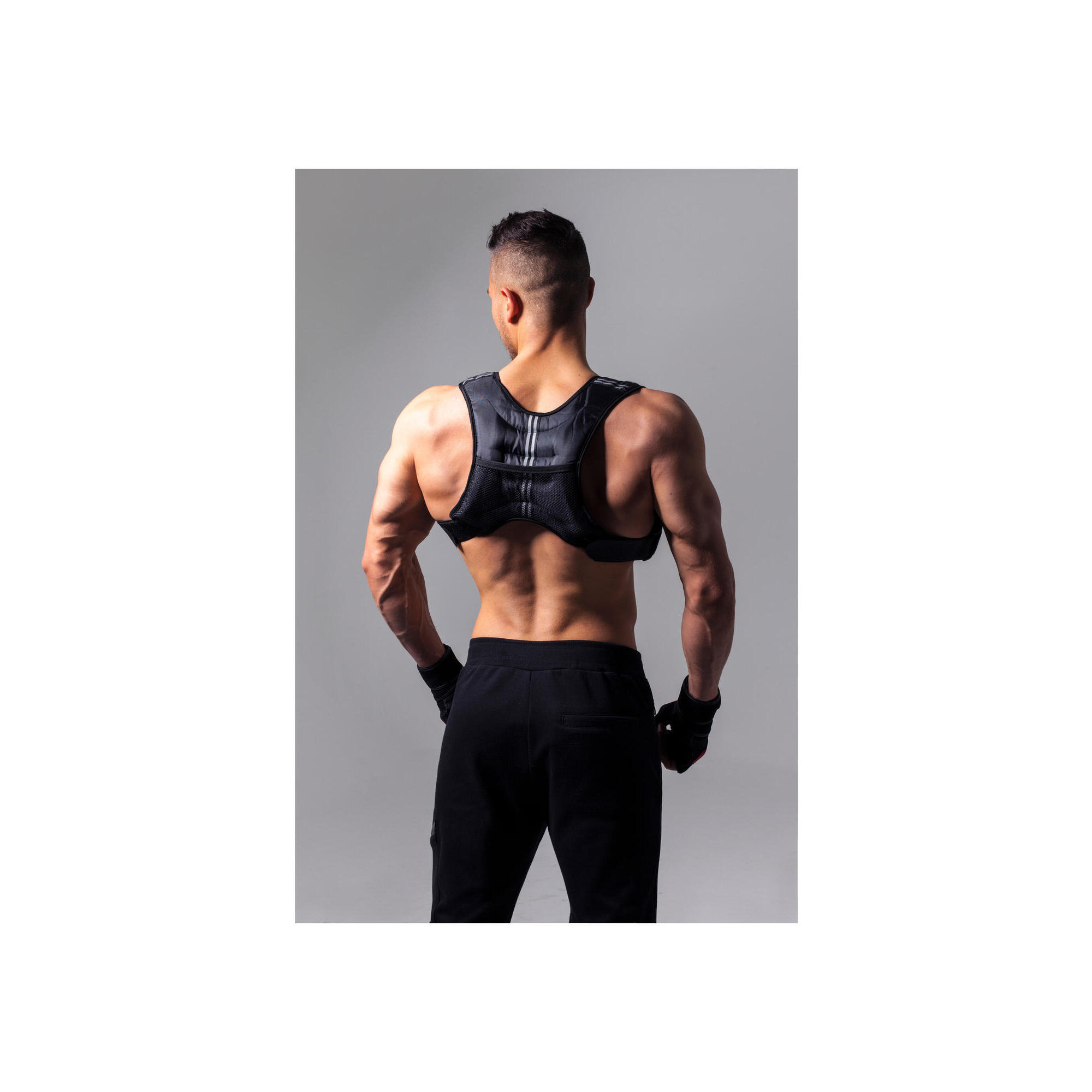 Gorilla Sports - Gilet Lesté Dorsal X-style | Musculation | Taille Au Choix 5 Ou 8 Kg - Gilet Lesté - Gris - 8 Kg - Decathlon