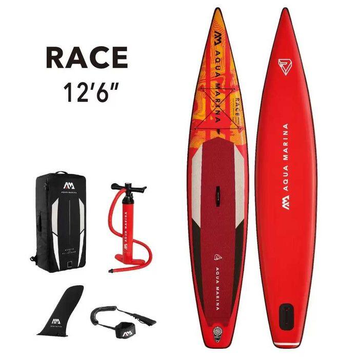 Prancha de sup stand up paddle insuflável aquamarina race 12'6''