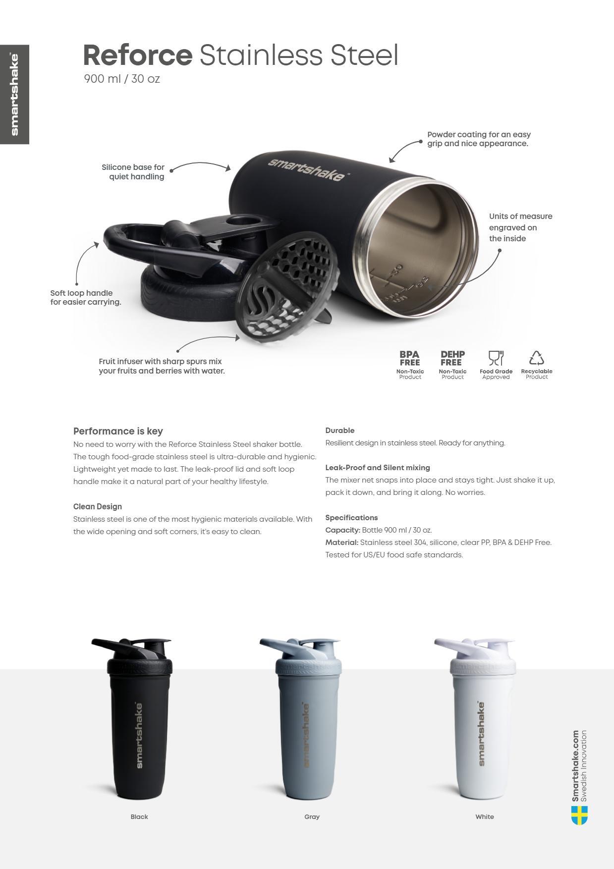 Shaker 900 ml SCHWARZ. 6/6