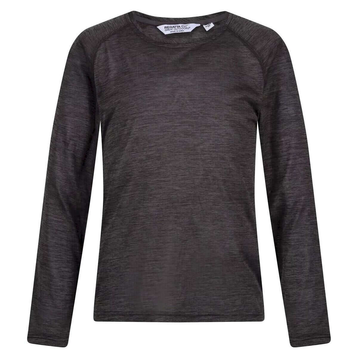 REGATTA Childrens/Kids Burlow Marl LongSleeved TShirt (Dark Grey)