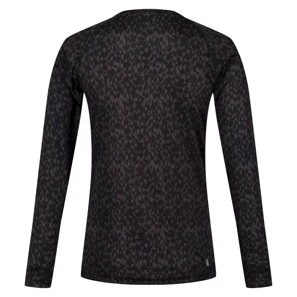 Womens/Ladies Bampton Printed LongSleeved TShirt (Black) 2/5