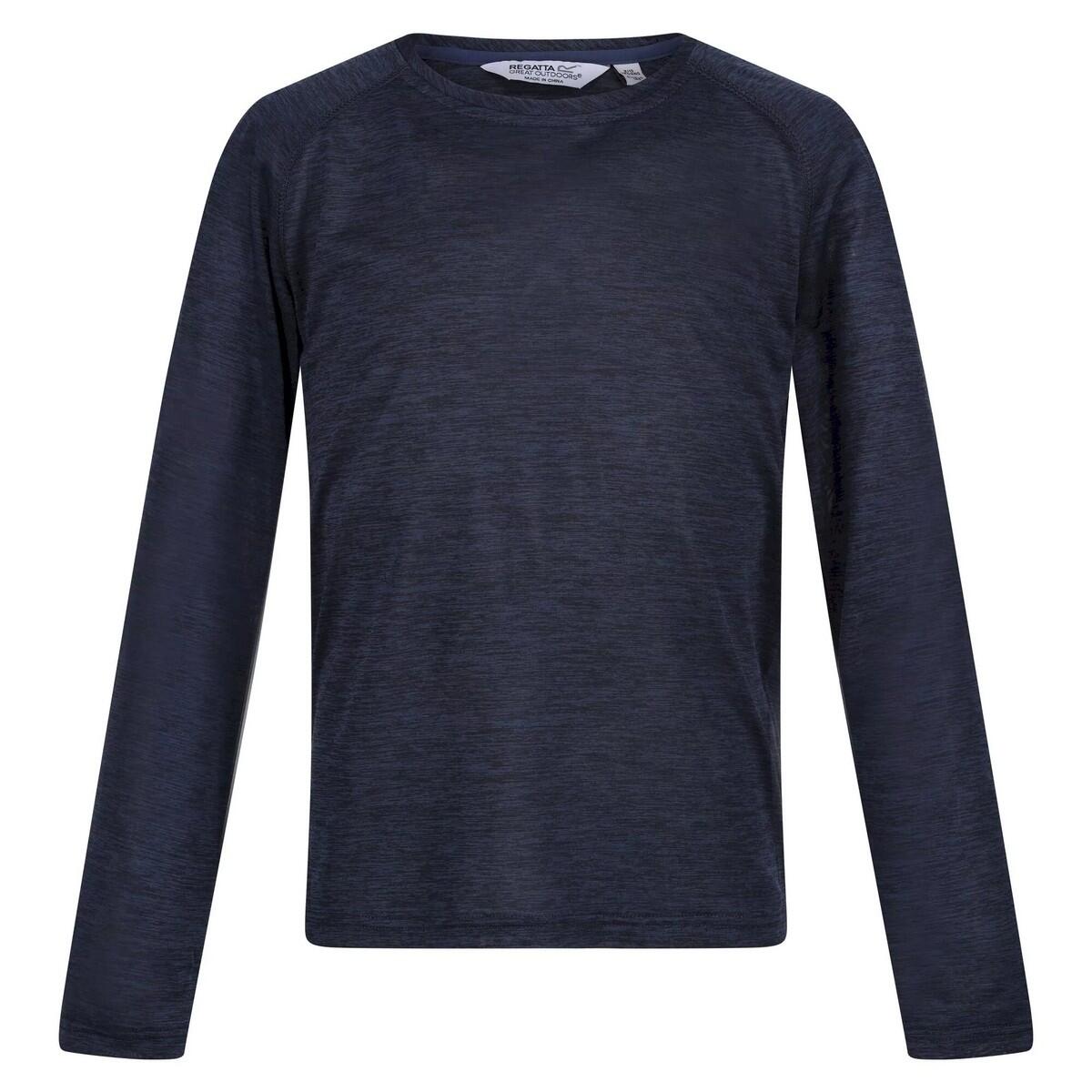 REGATTA Childrens/Kids Burlow Marl LongSleeved TShirt (Admiral Blue)