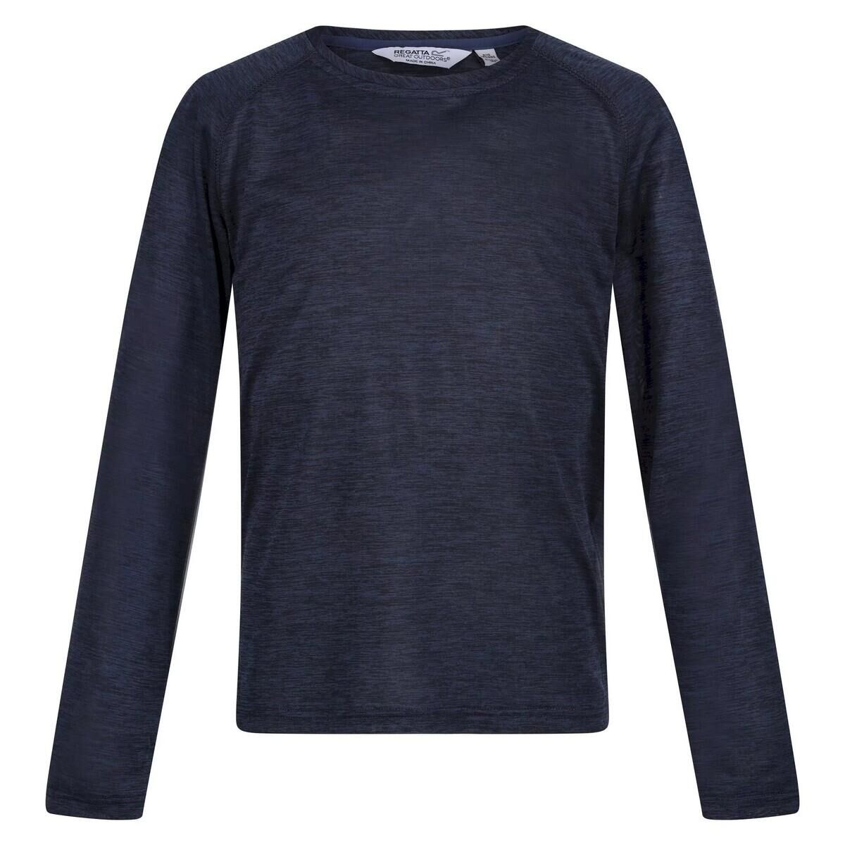 REGATTA Childrens/Kids Burlow Marl LongSleeved TShirt (Admiral Blue)