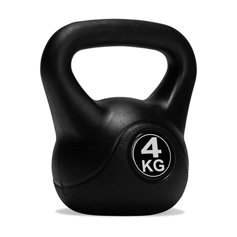 PVC Kettlebell - 4 kg - Zwart