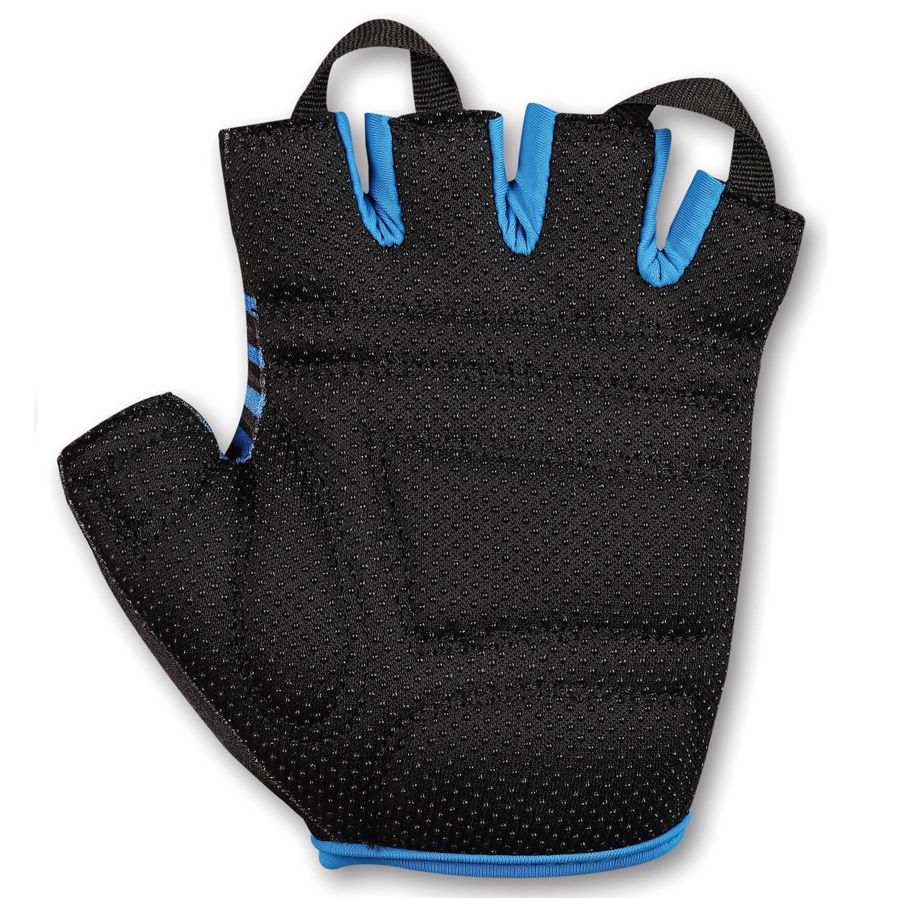 Gants Fitness-Cyclisme INDIGO Noir-Bleu 3/4