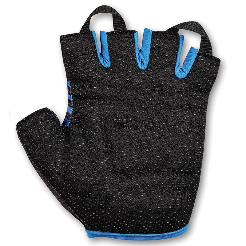 Guantes Fitness- Ciclismo INDIGO Negro- Azul Talle M