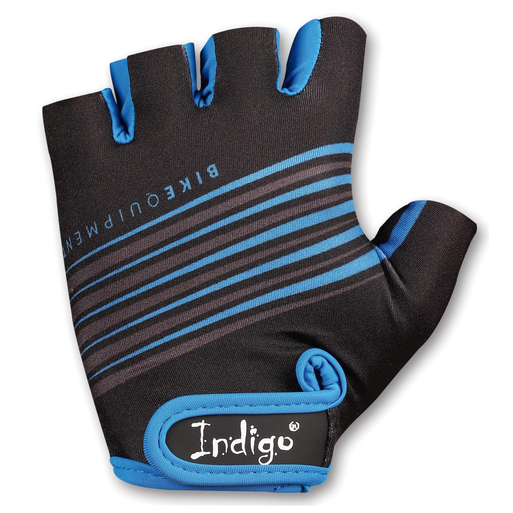 Gants Fitness-Cyclisme INDIGO Noir-Bleu 2/4