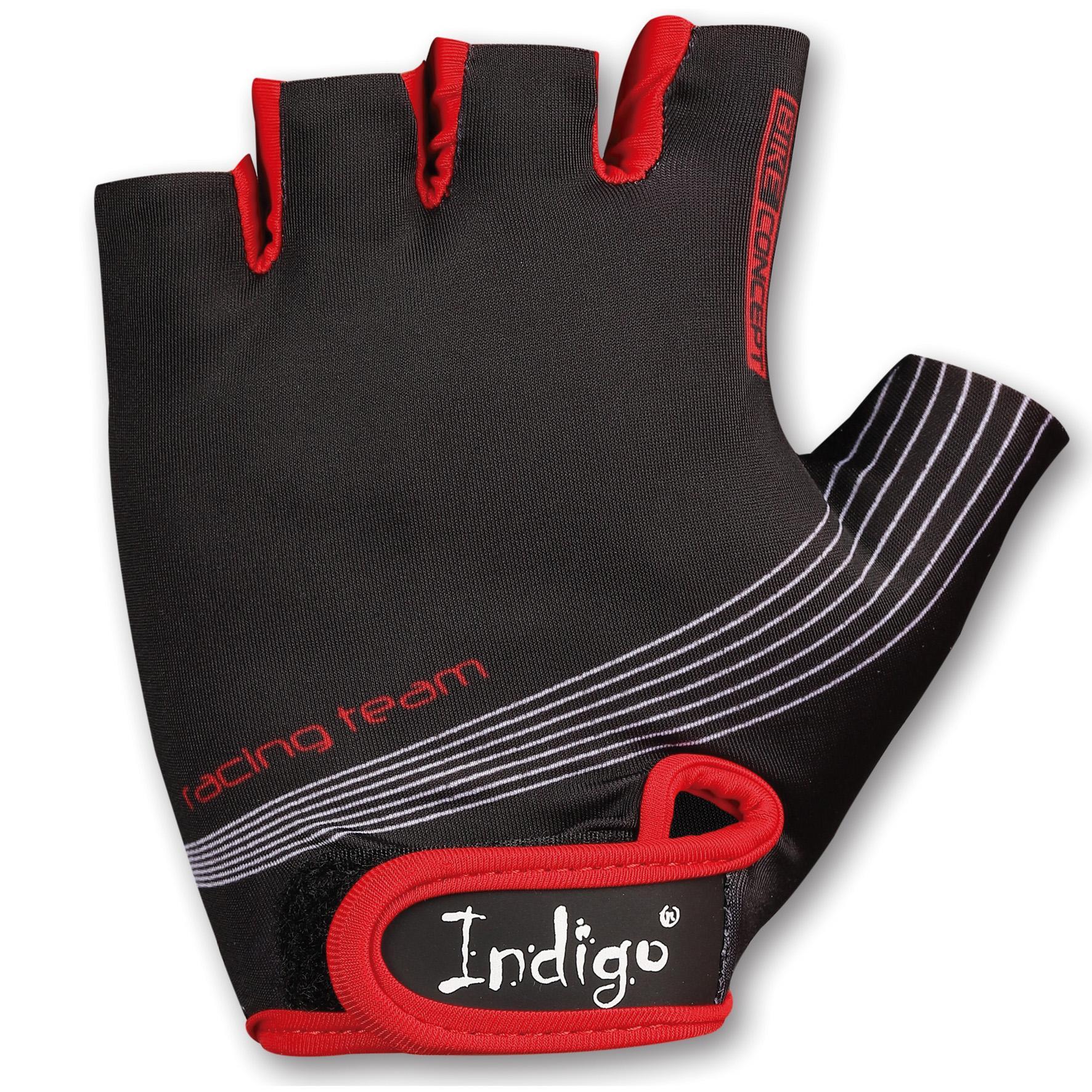 Gants Fitness-Cyclisme INDIGO Noir-Rouge 2/4