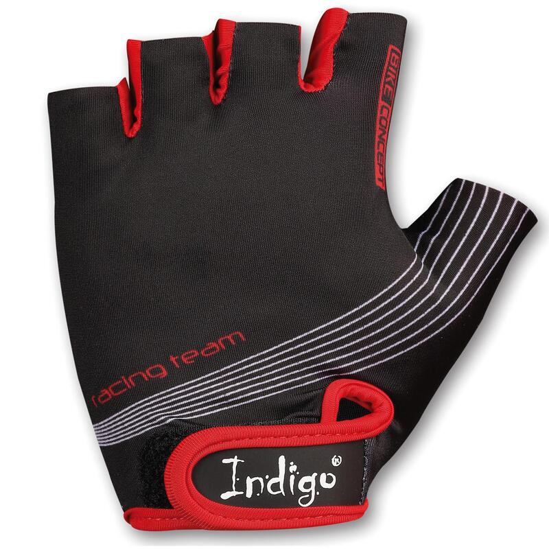 Guantes Fitness- Ciclismo INDIGO Negro- Rojo Talle S