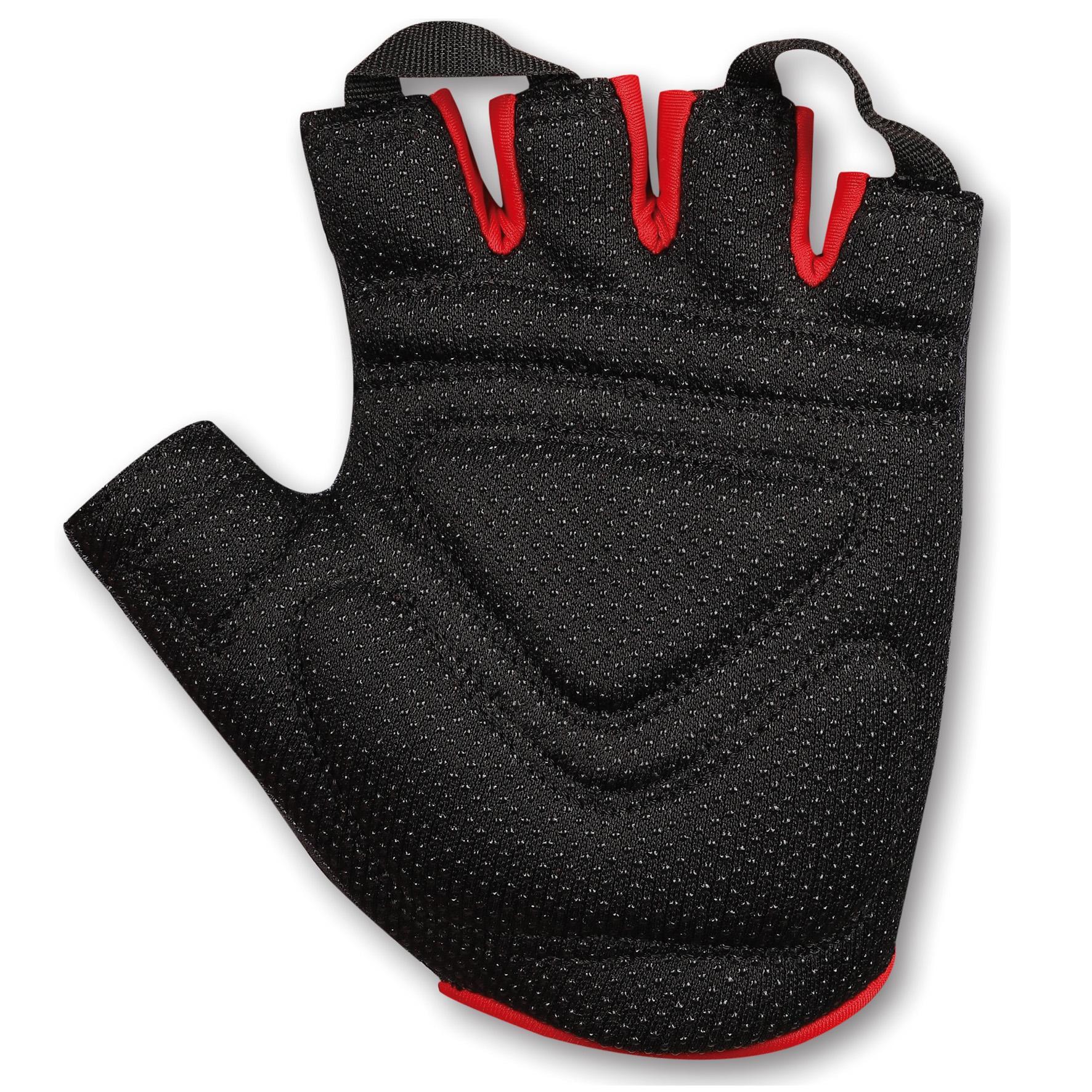 Gants Fitness-Cyclisme INDIGO Noir-Rouge 3/4