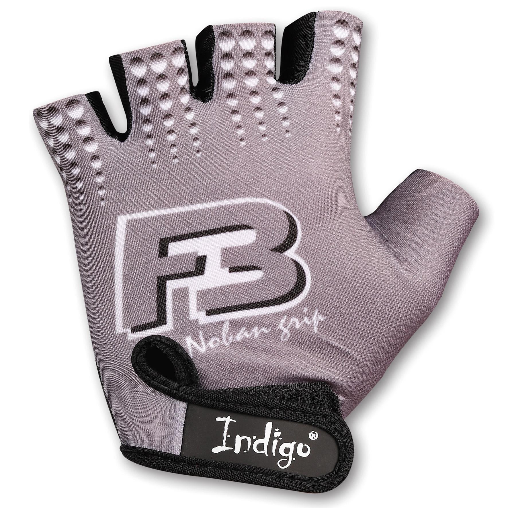 Guantes Fitness- Ciclismo INDIGO Gris Talle L 2/4