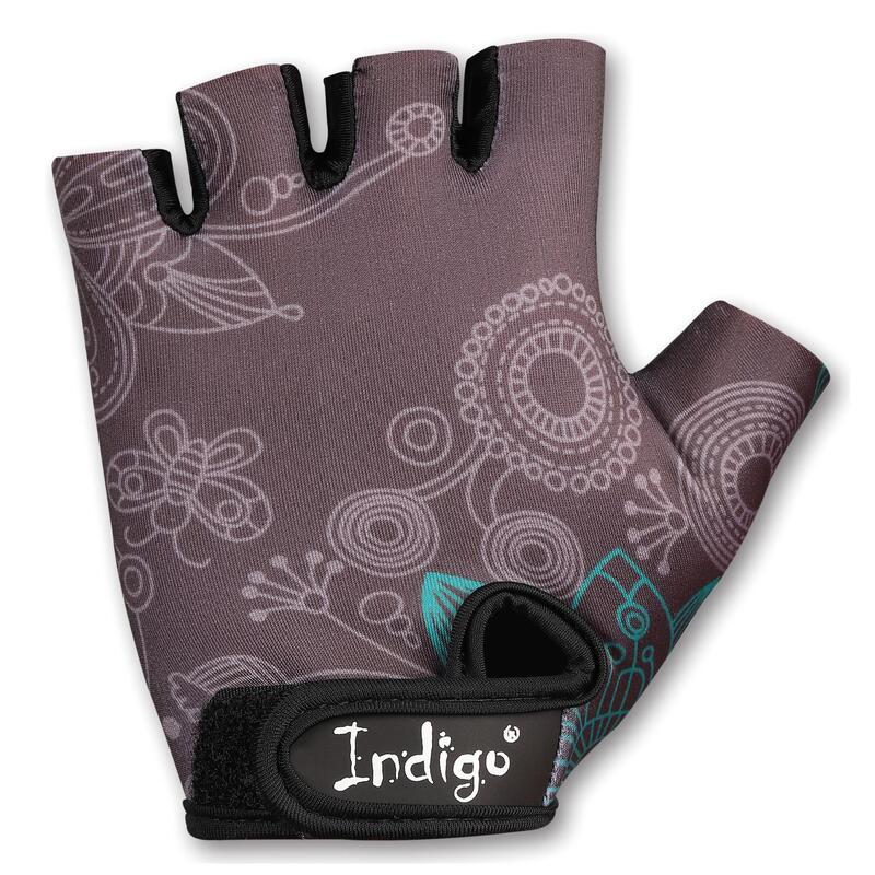 Gants Fitness-Cyclisme Femme INDIGO Gris Clair