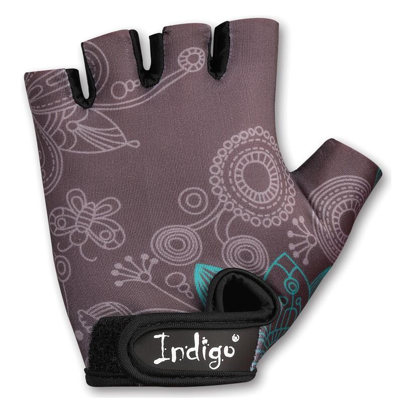 Guantes Fitness- Ciclismo Mujer INDIGO Gris Claro Talle M