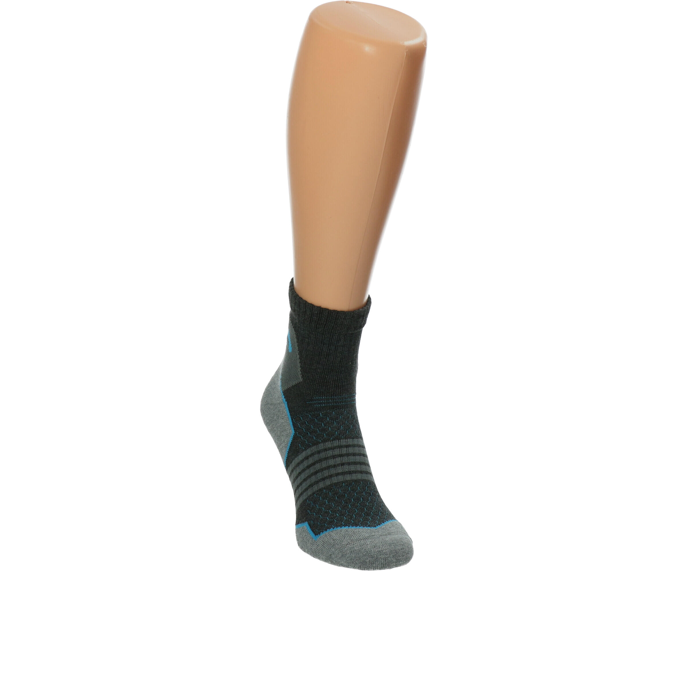 Lot de 2 paires de chaussettes de randonnée basses unisexes Grise/Bleu 2/5