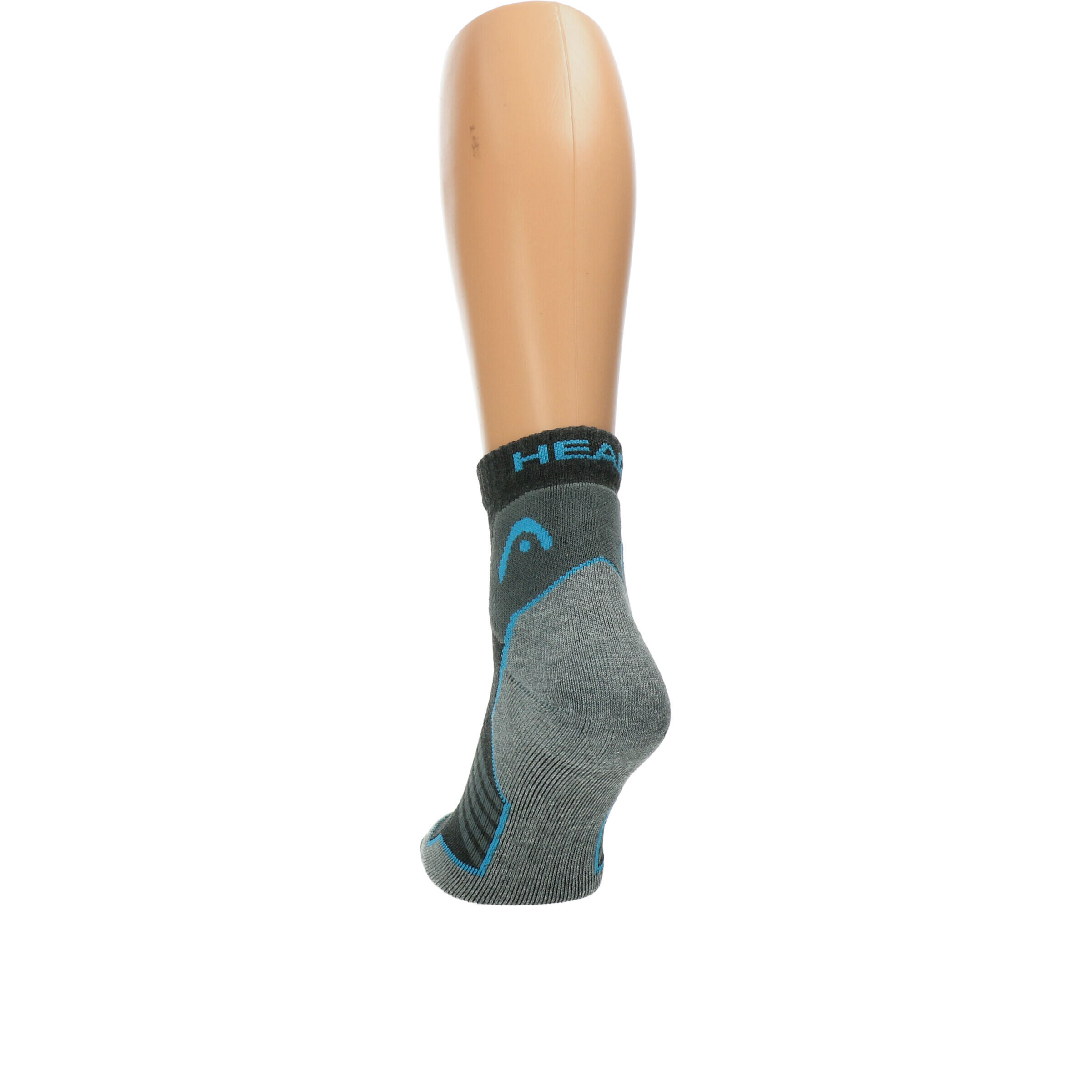 Lot de 2 paires de chaussettes de randonnée basses unisexes Grise/Bleu 4/5