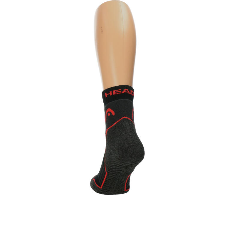 Wandelsokken Hiking Quarter 2-pack Unisex Black/red