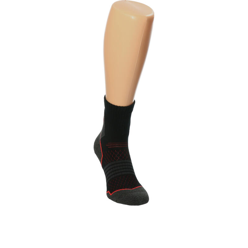 Wandersocken Unisex Hiking Knöchelsocken (2er-Pack) Schwarz/Rot